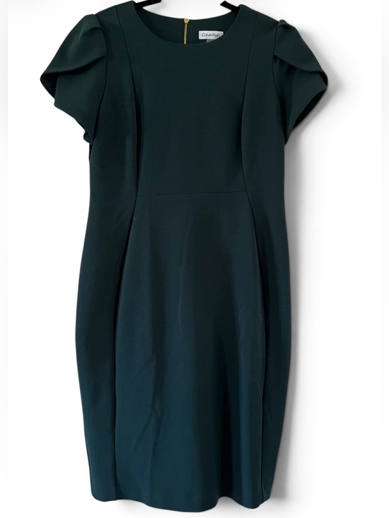 Calvin Klein Dresses & Skirts - Calvin Klein Dark Teal Midi Dress with Flutter Sleeves